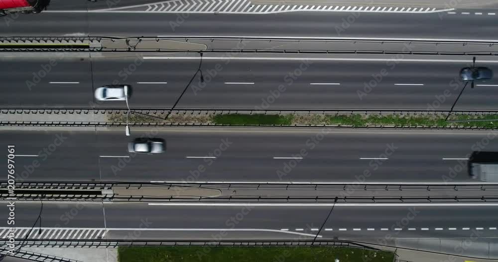 Aerial Overhead View Of Highway Aerial Overhead View Of Highway
