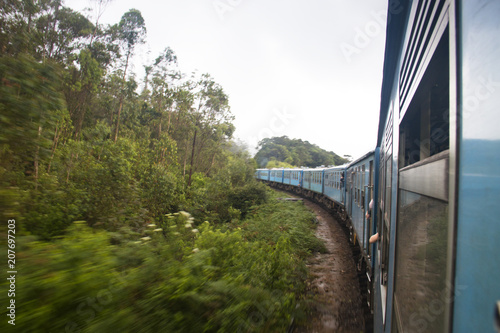 Train ride from Kandy to Ella in Sri Lanka.