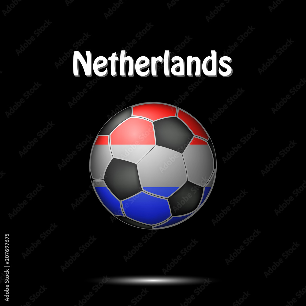 Flag of Netherlands in the form of a soccer ball