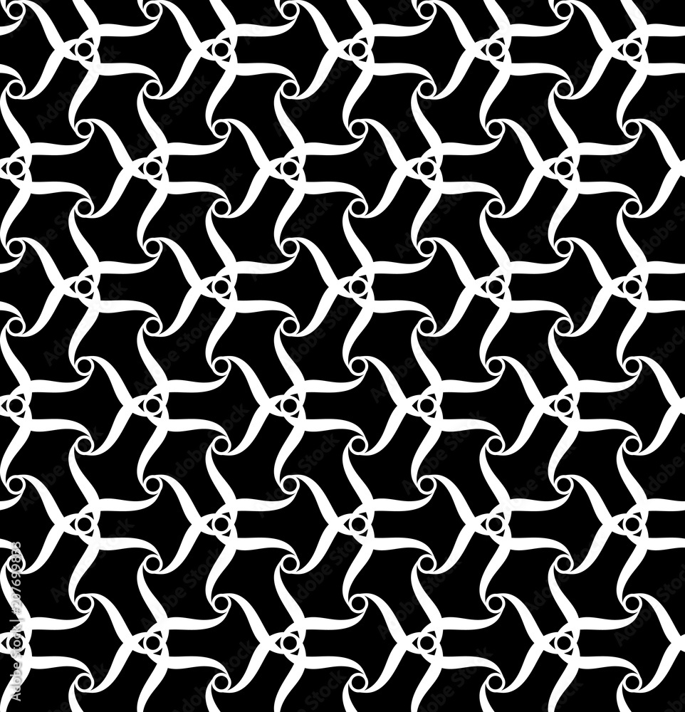 abstract celtic shapes. vector seamless pattern. black and white background abstract celtic shapes. vector seamless pattern. black and white background