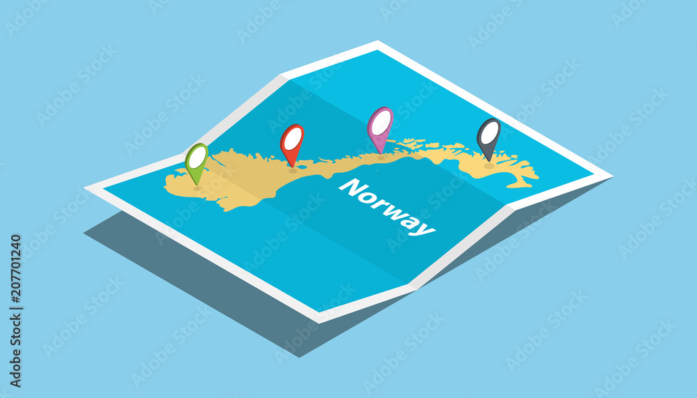 norway explore maps country nation with isometric style and pin location tag on top norway explore maps country nation with isometric style and pin location tag on top