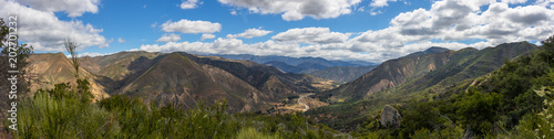 Panoramic view from Hurricane Deck Trail in Los Padres National Forest