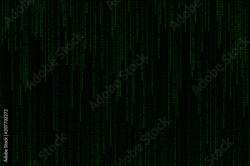 Light green digital text wording background matrix falling from top.