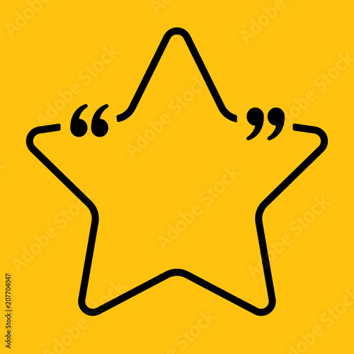 Star Speech Bubble Quote Blank Template.