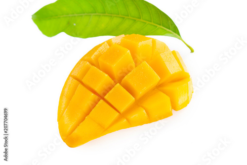 fresh Yellow mango Beautiful Skin isolate