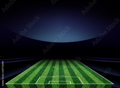 Green Grass Soccer Field Background. Sport Concerpt.