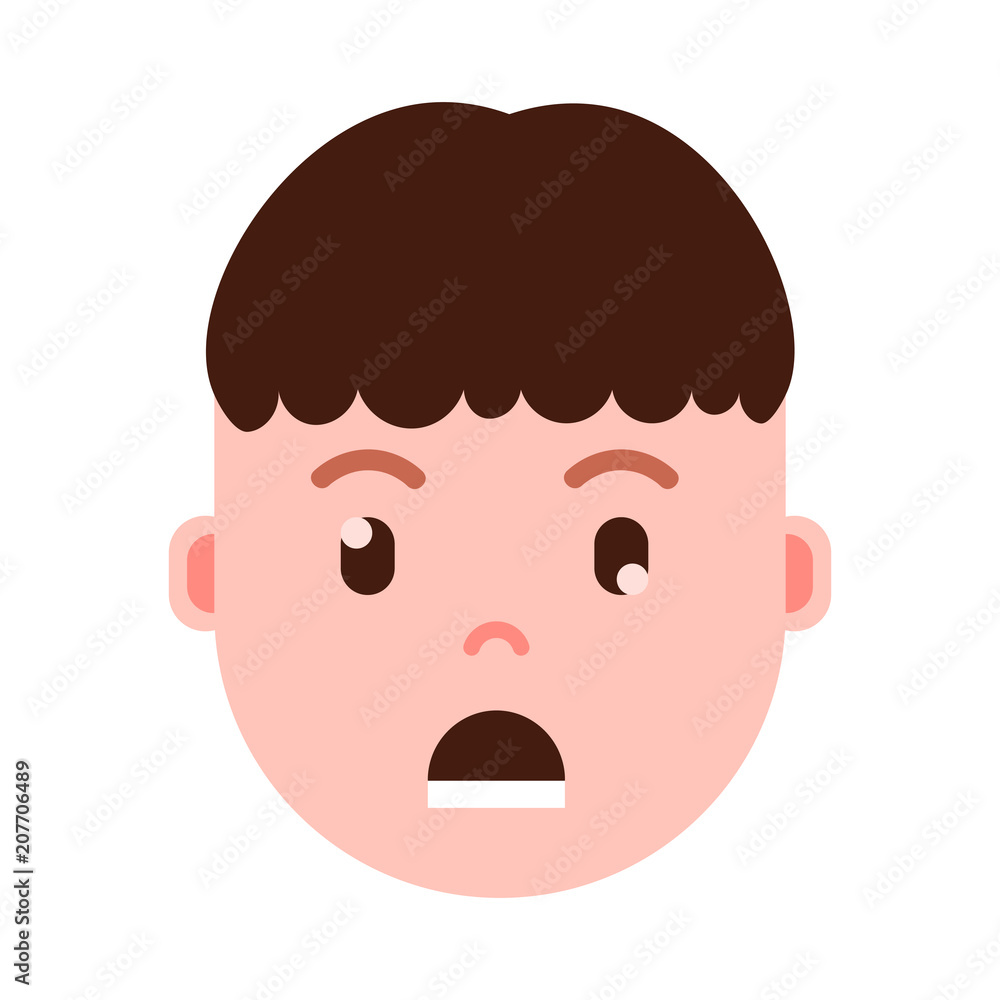 boy head emoji with facial emotions, avatar character, man grieved face with different male emotions concept. flat design. vector illustration boy head emoji with facial emotions, avatar character, man grieved face with different male emotions concept. flat design. vector illustration
