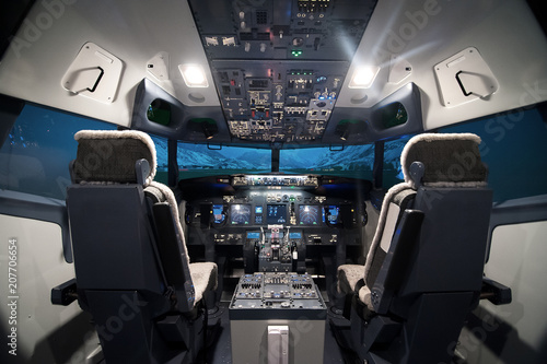 airplane cockpit view