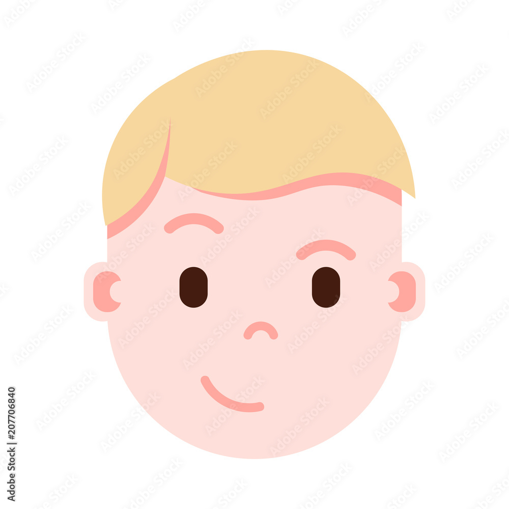 boy head emoji personage icon with facial emotions, avatar character, man cunning face with different male emotions concept. flat design. vector illustration boy head emoji personage icon with facial emotions, avatar character, man cunning face with different male emotions concept. flat design. vector illustration
