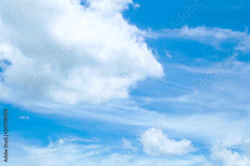 Beautiful sky and floating clouds