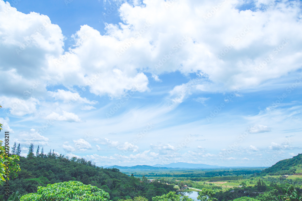 Beautiful views of mountains and sky Beautiful views of mountains and sky