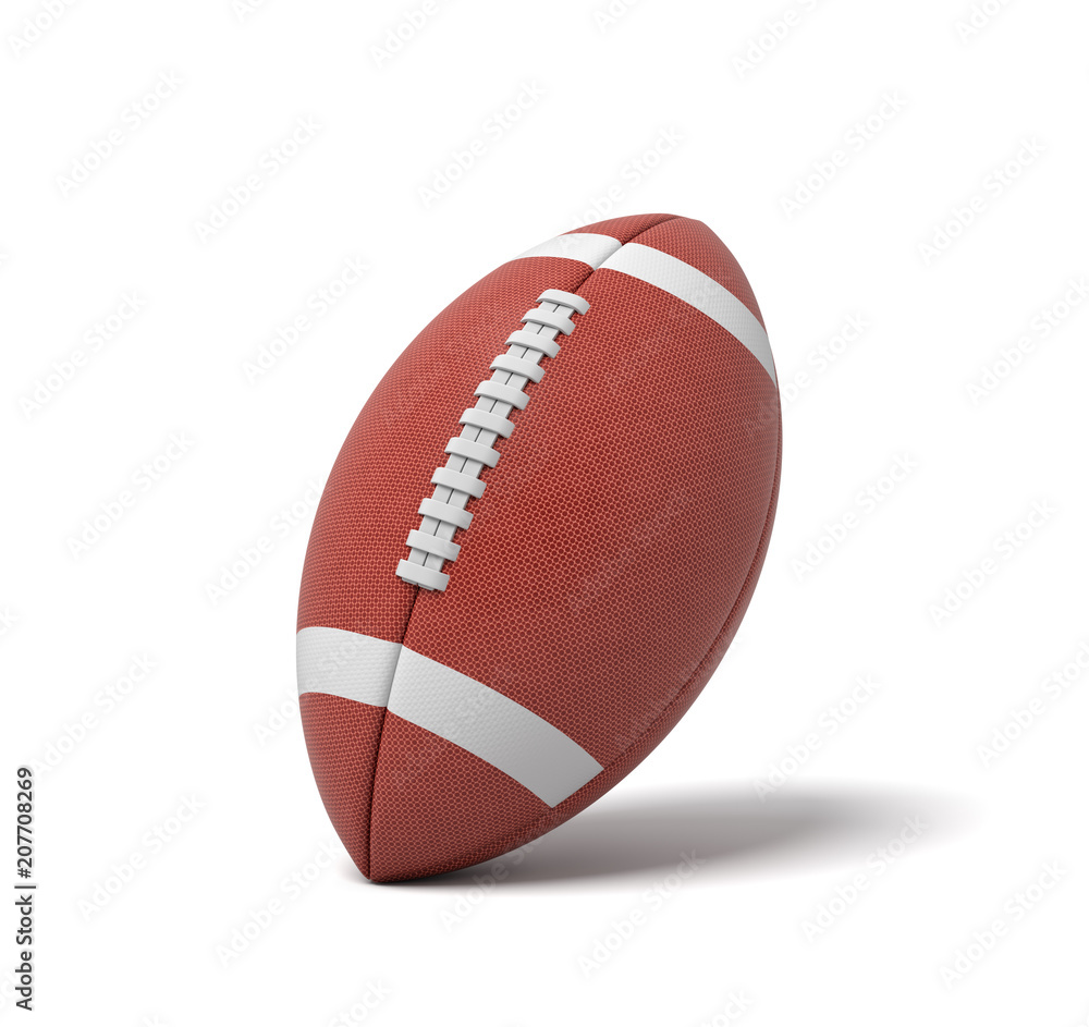 3d rendering of a red oval ball for American football on a white background. 3d rendering of a red oval ball for American football on a white background.