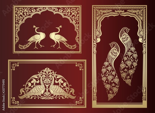 peacock motif designs, textile , Rajasthan, royal India