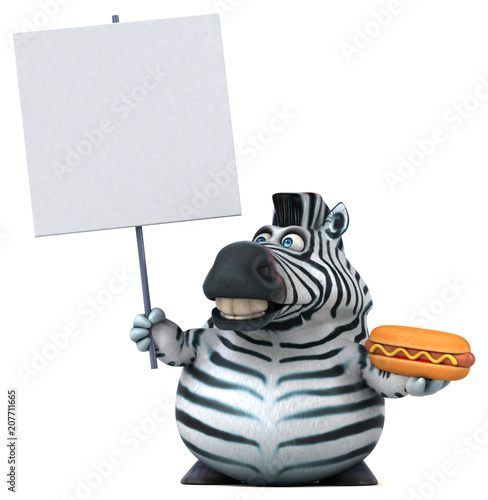Fun zebra - 3D Illustration © Julien Tromeur