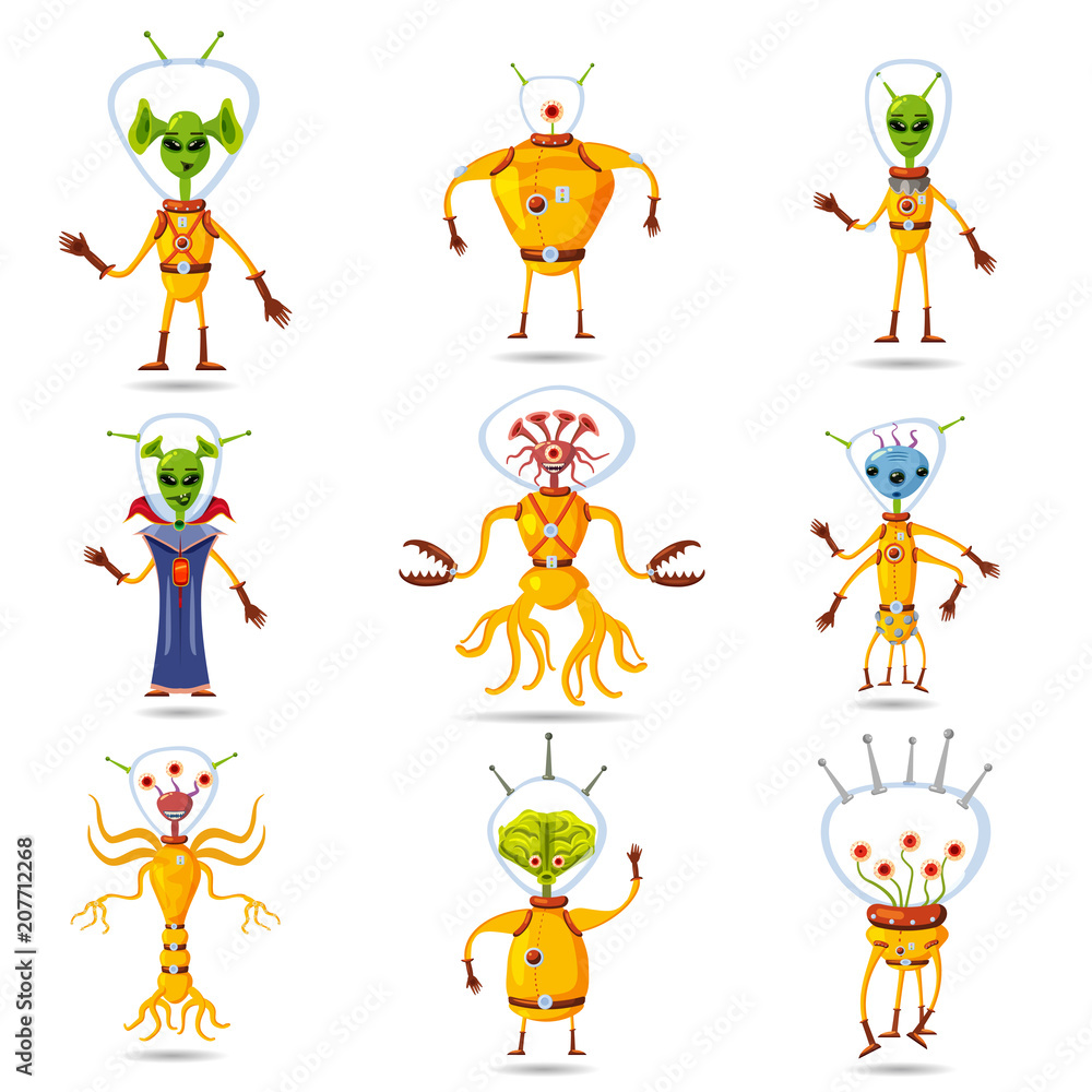 Cartoon Aliens In Space
