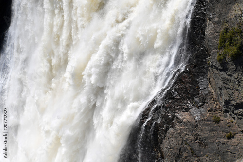 Part view of the Montmorency-fall in Quebec-Canada on a warm and sunny spring day  © Frank Middendorf