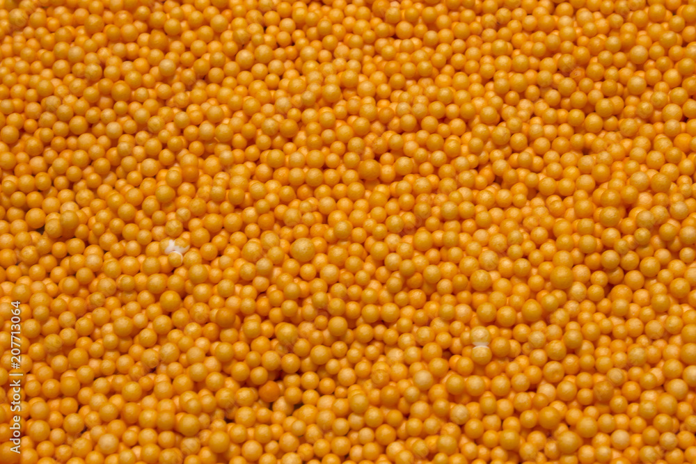 Orange Polysterene balls background Orange Polysterene balls background