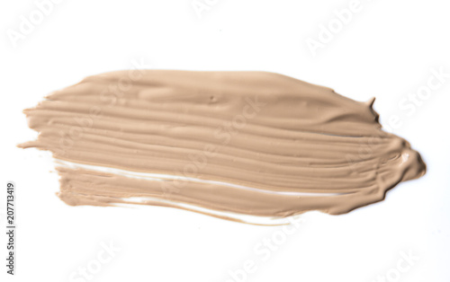 Close up of a make up powder isolated on white background,Top view