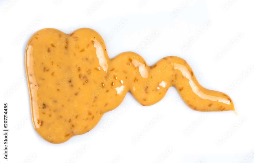 Roasted Sesame salad dressing isolated on white background,Sesame sauce Roasted Sesame salad dressing isolated on white background,Sesame sauce
