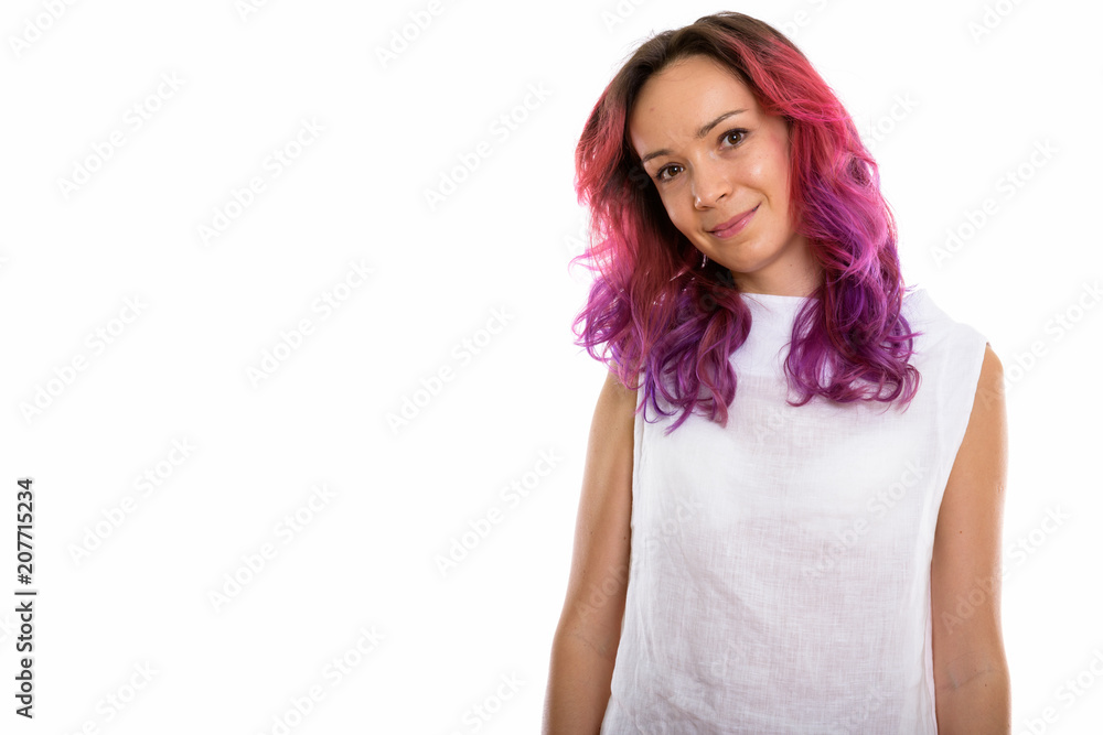 Studio shot of young beautiful woman Studio shot of young beautiful woman