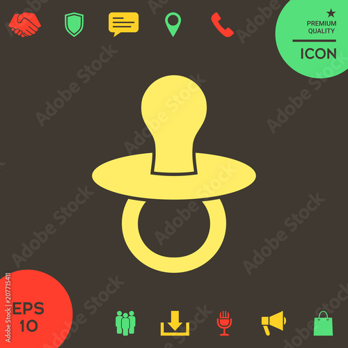 Baby pacifier -  icon