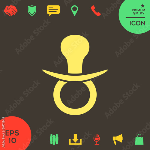  Baby pacifier icon