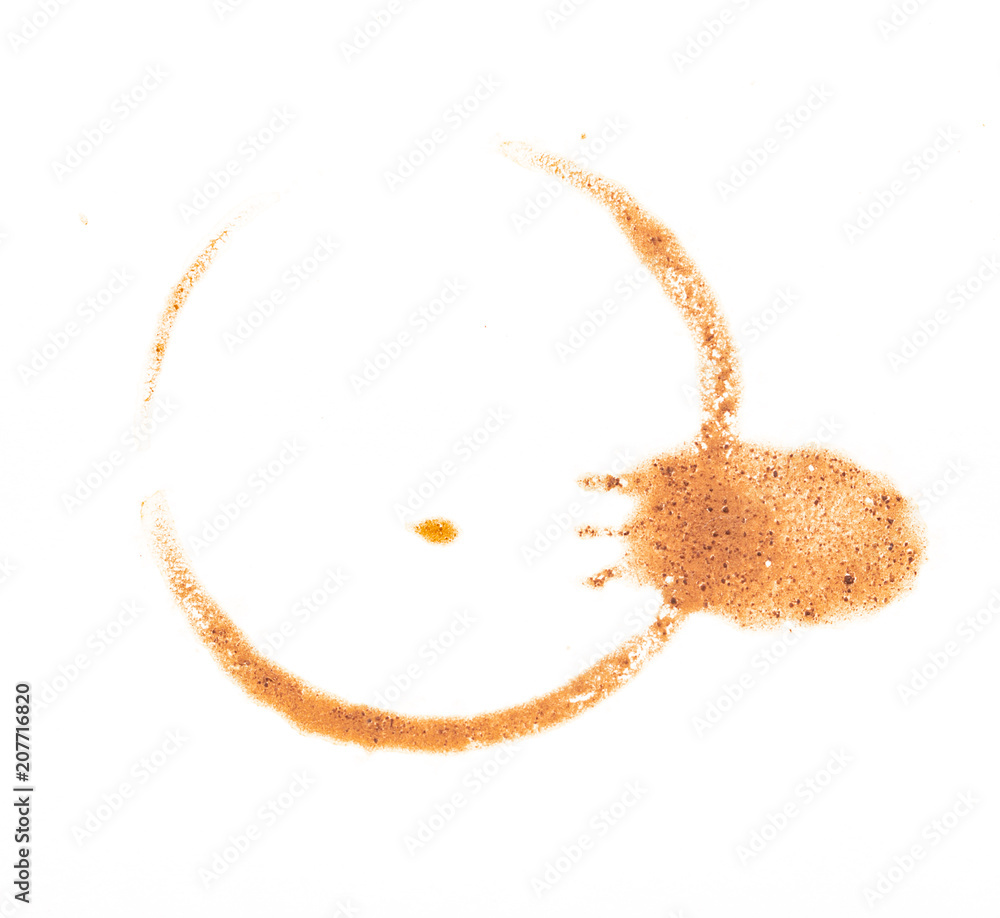 stains from coffee on a white background stains from coffee on a white background