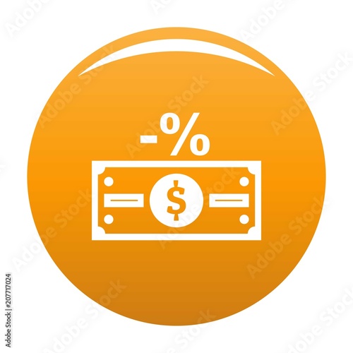 Pay tax icon. Simple illustration of pay tax vector icon for any design orange