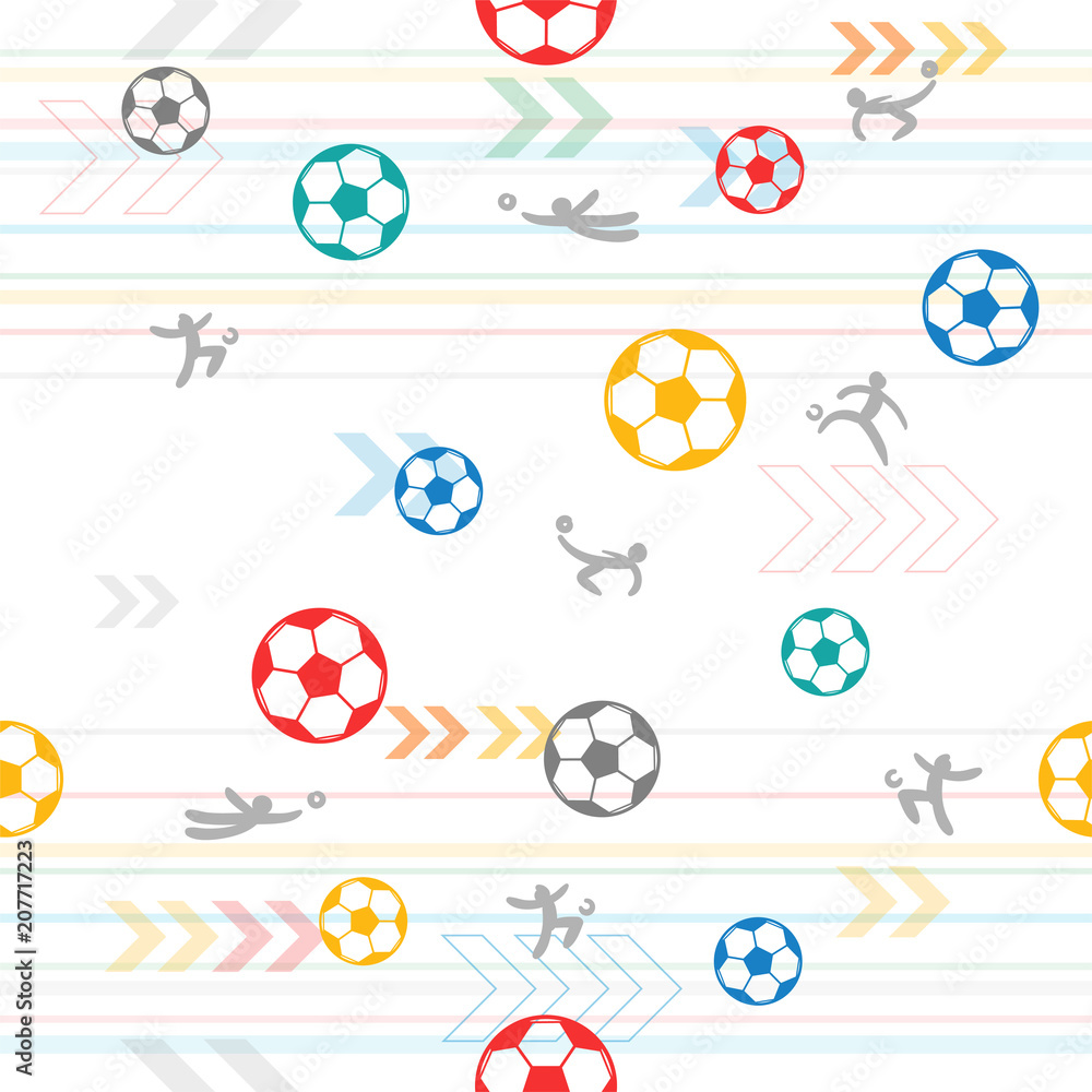 Seamless pattern background for soccer or football sport theme Seamless pattern background for soccer or football sport theme