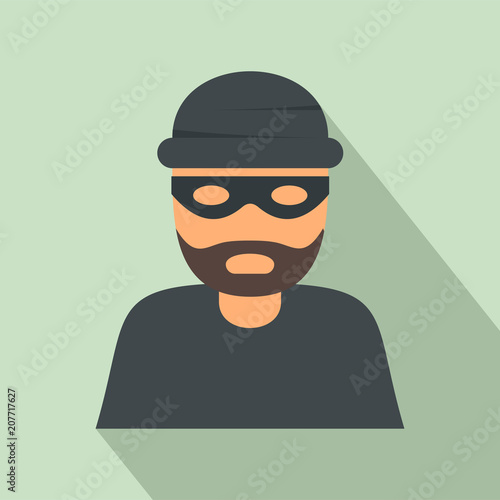 Thief icon. Flat illustration of thief vector icon for web design