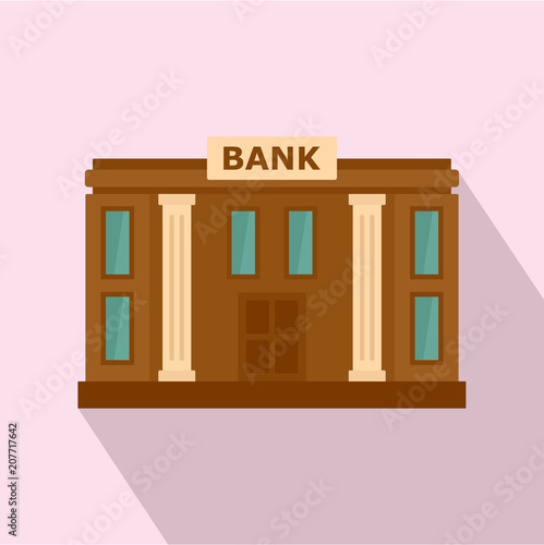 Bank icon. Flat illustration of bank vector icon for web design