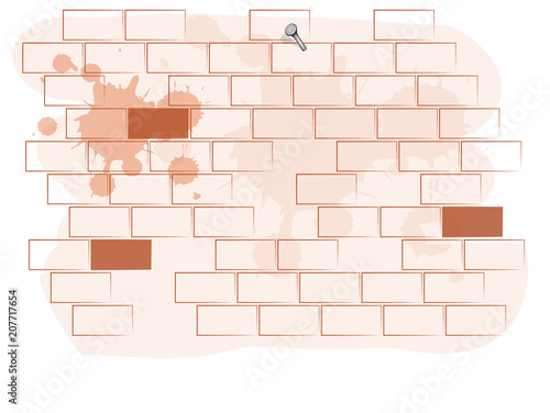 
Brick wall. background. vector