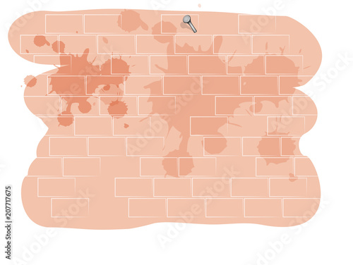 Brick wall. background. vector