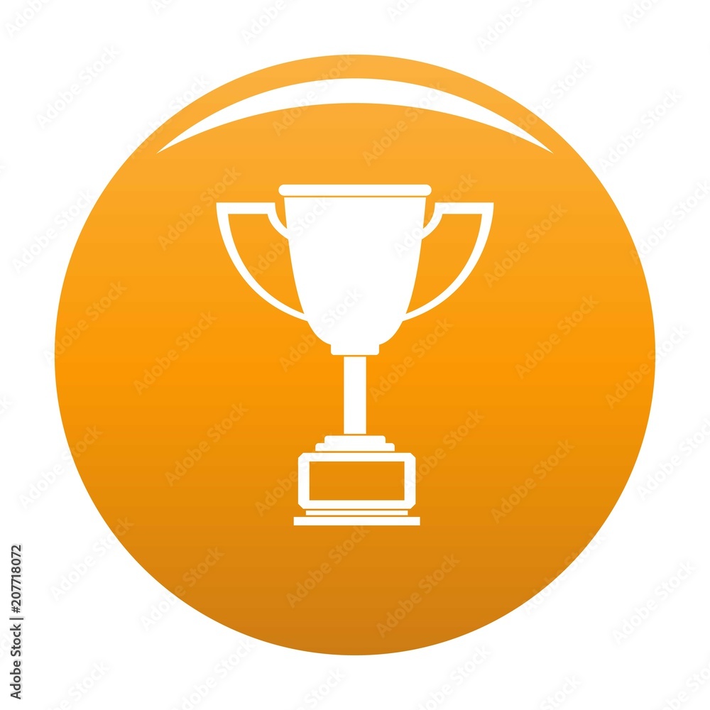 Cup award icon. Simple illustration of cup award vector icon for any any design orange Cup award icon. Simple illustration of cup award vector icon for any any design orange