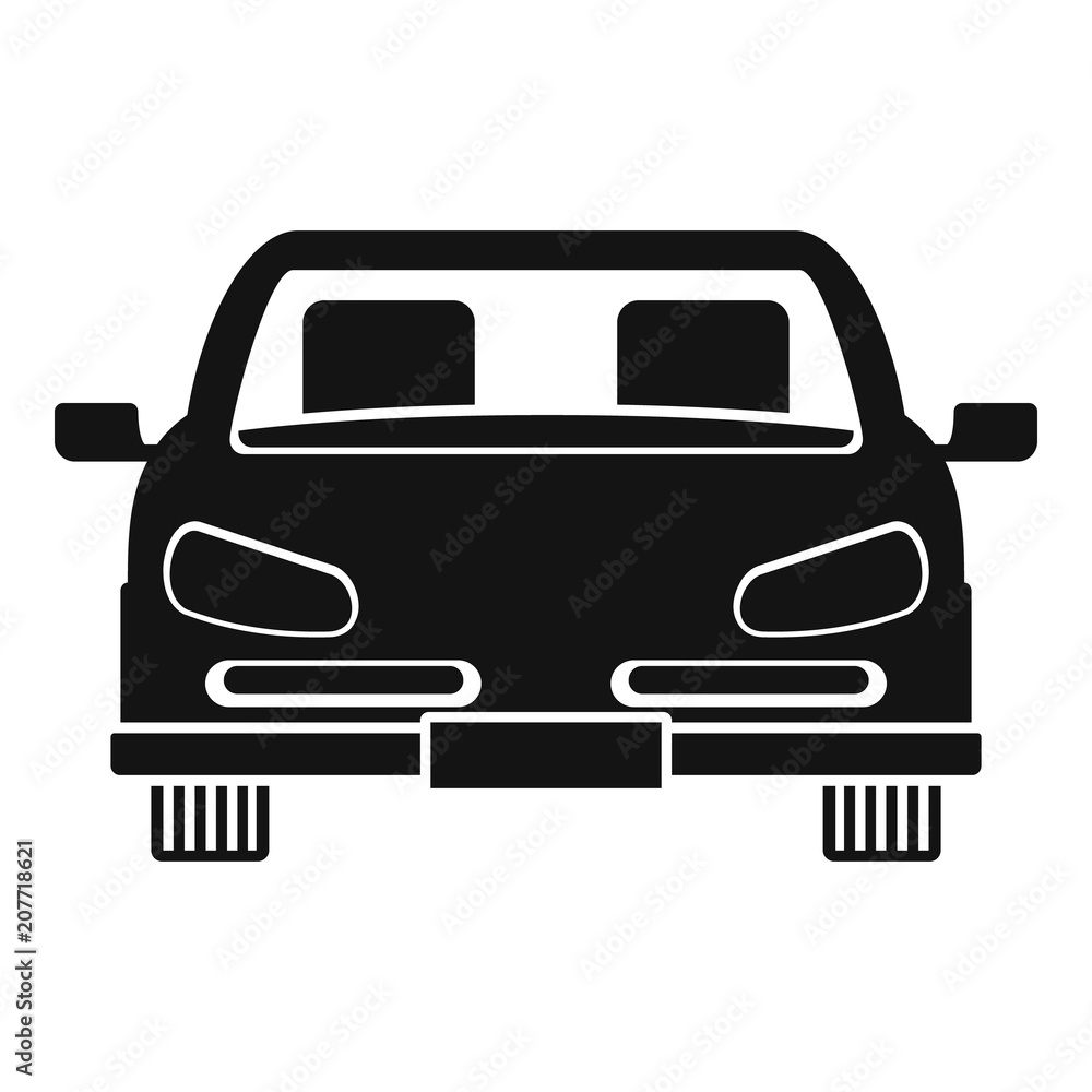 Front car icon. Simple illustration of front car vector icon for web design isolated on white background