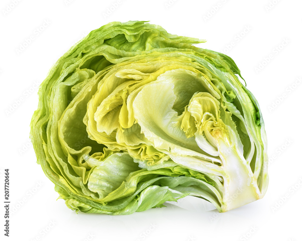 Iceberg lettuce isolated on a white background. Iceberg lettuce isolated on a white background.