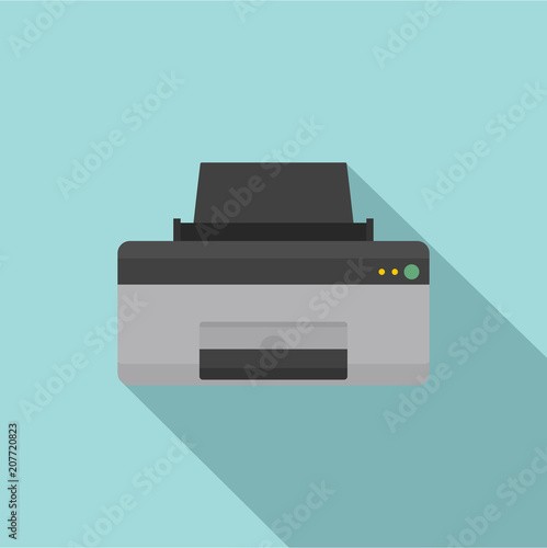 Home printer icon. Flat illustration of home printer vector icon for web design