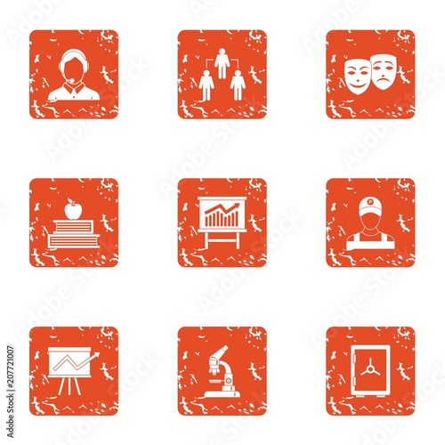 Increase of the remittance icons set. Grunge set of 9 increase of the remittance vector icons for web isolated on white background