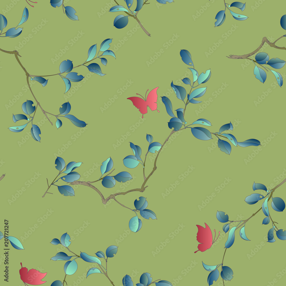 日本的な植物の柄, 日本的な植物の柄,
