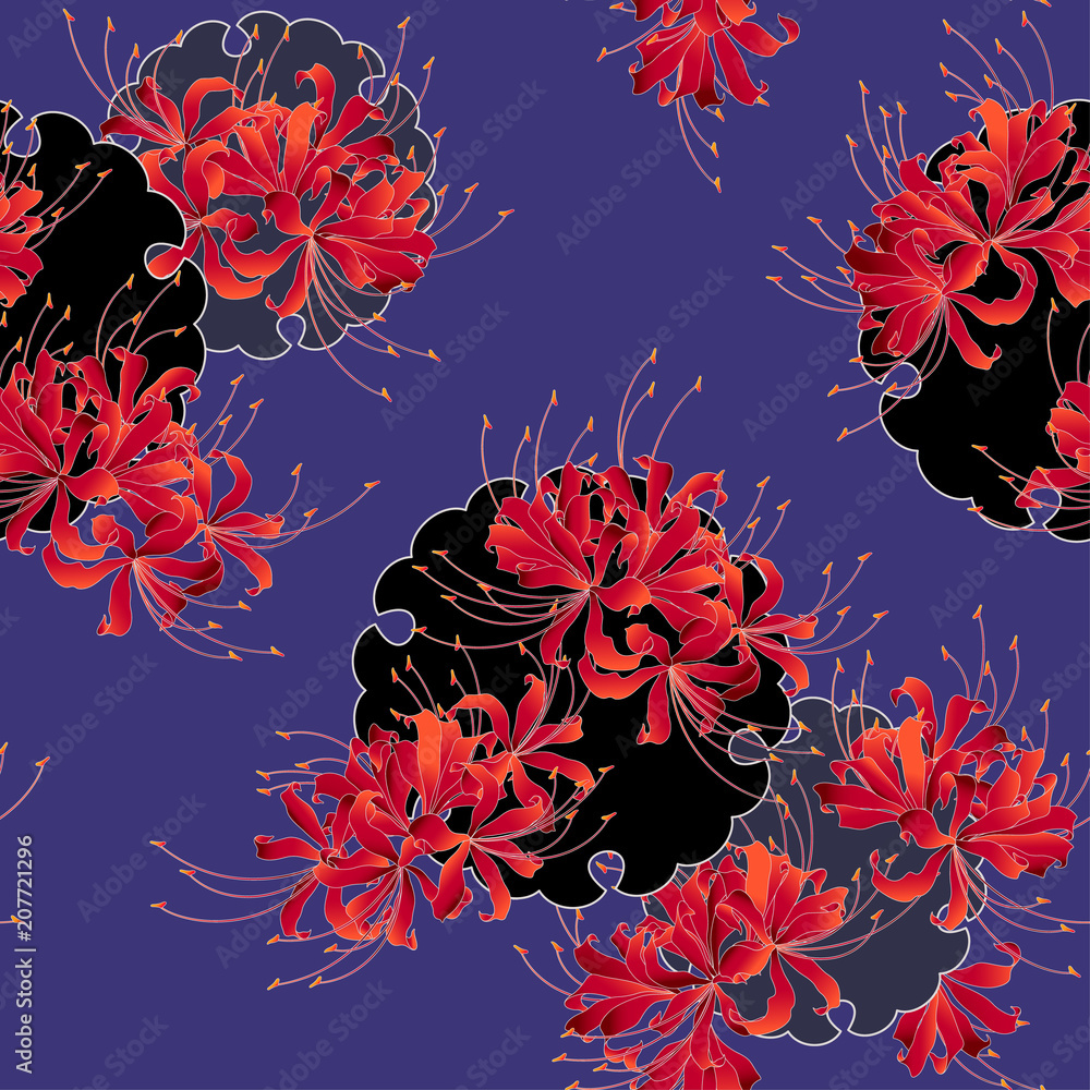 日本的な彼岸花の柄 Stock ベクター Adobe Stock