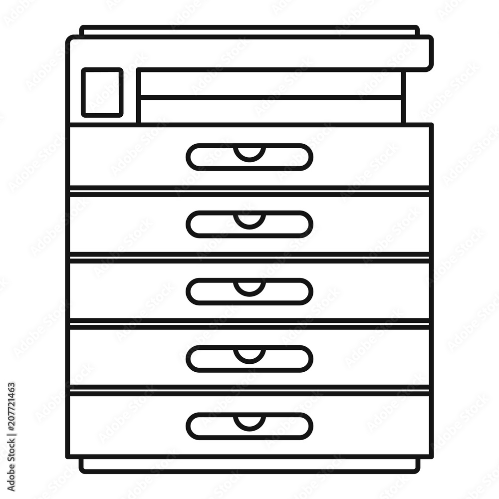Xerox icon. Outline illustration of xerox vector icon for web design isolated on white background Xerox icon. Outline illustration of xerox vector icon for web design isolated on white background