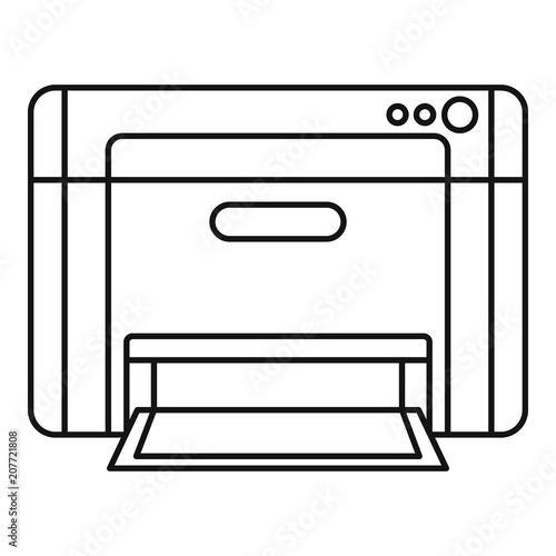 Printer icon. Outline illustration of printer vector icon for web design isolated on white background