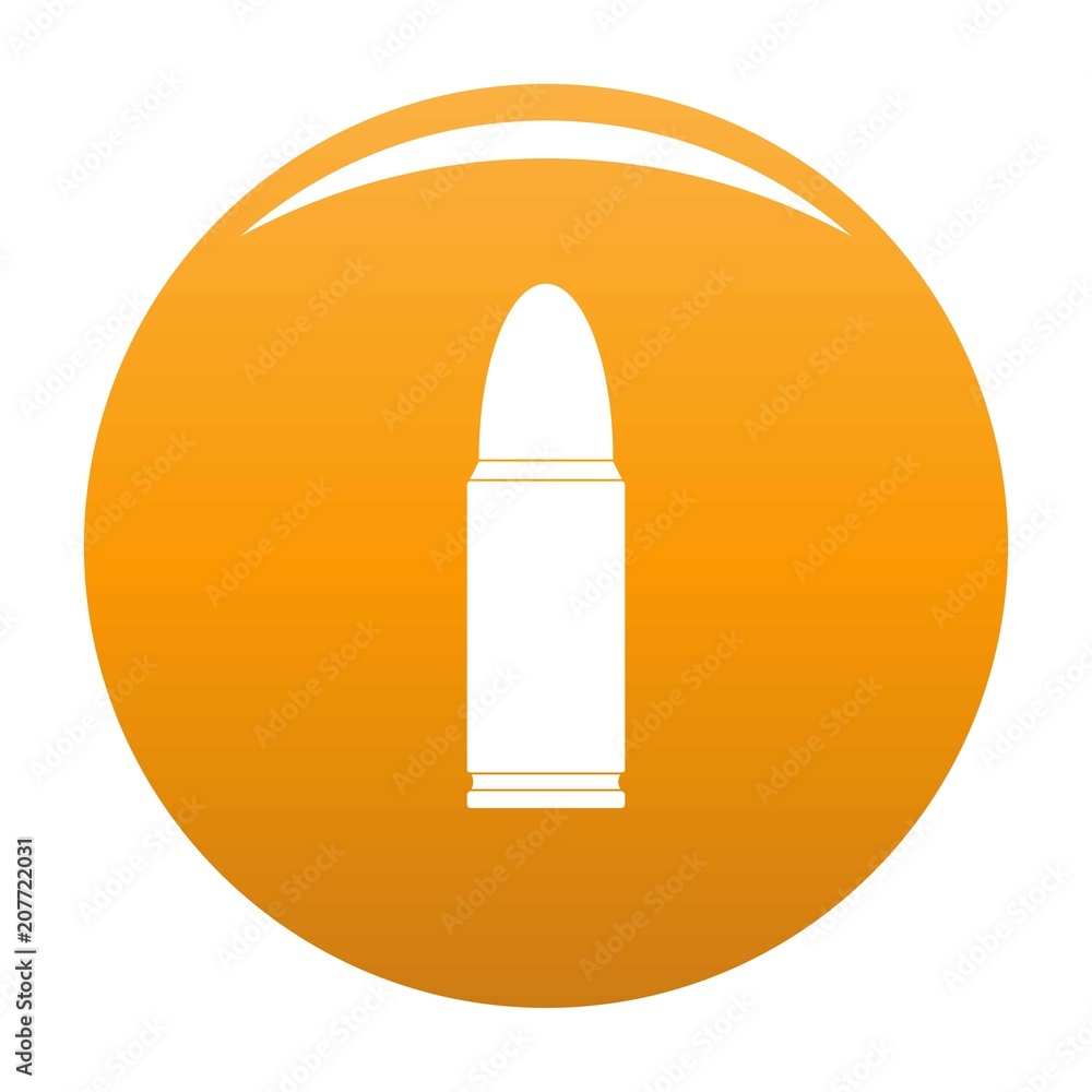 Metal cartridge icon. Simple illustration of metal cartridge vector icon for any design orange Metal cartridge icon. Simple illustration of metal cartridge vector icon for any design orange