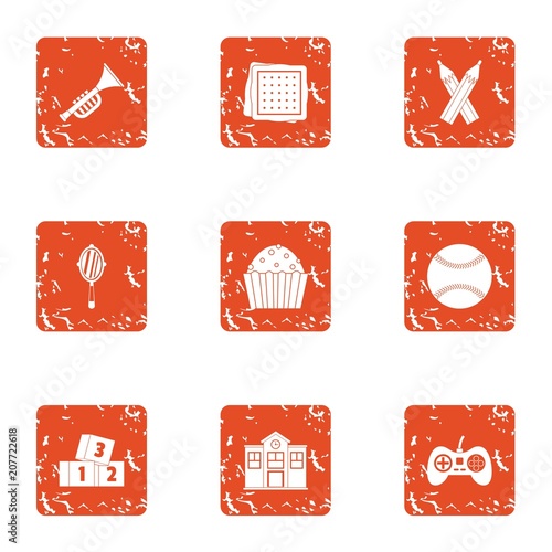 Superiority icons set. Grunge set of 9 superiority vector icons for web isolated on white background