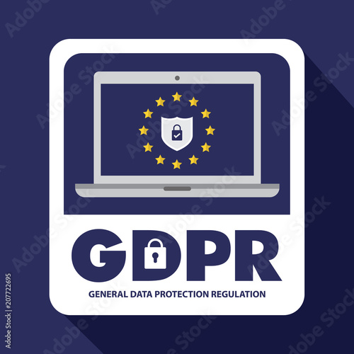 EU General Data Protection Regulation. eu gdpr vector illustration