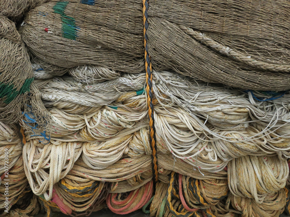networking: a bunch of multi colored fishing nets