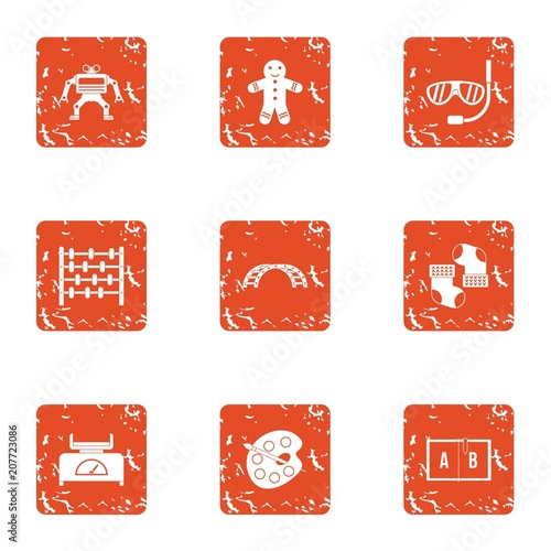 Creativeness icons set. Grunge set of 9 creativeness vector icons for web isolated on white background