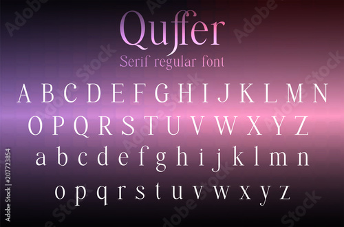Serif vector font letters for logo design