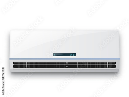 Air conditioner background isolated on white background. Vector illustration.