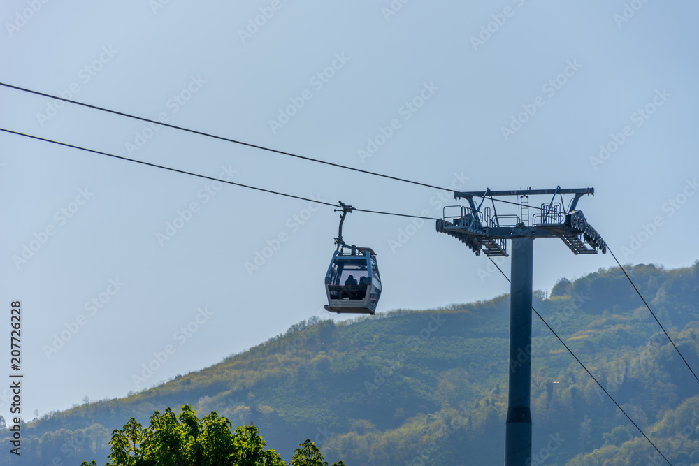 The cable car in city of Ordu